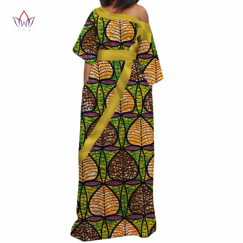 

2019 New african dresses for women bazin riche style femme african clothes graceful lady print wax plus size party dress WY3317