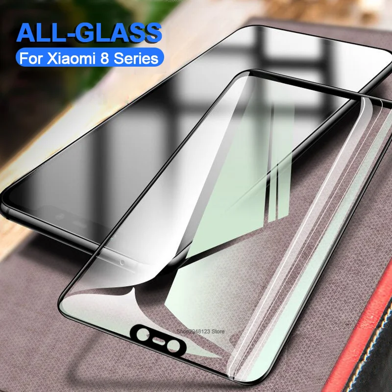 

protective glass on xiomi mi8 case for xiaomi mi 8 pro lite Explorer screen protector tempered glas on ksiomi mi8 6.21 6.26 inch