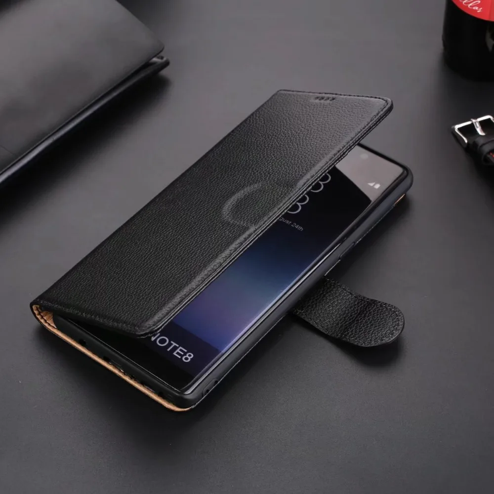 Настоящий чехол для samsung Galaxy Note 8 кожаный чехол-кошелек чехол для samsung Note 8 крышка телефона на подставке для Galaxy Note 8 чехол