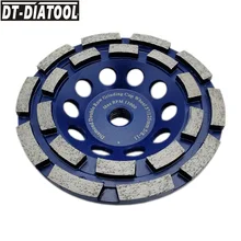 DT-DIATOOL 1 шт. 5 дюймов/125 мм двойной ряд Алмазный шлифовальные чашки колеса 5/8-11 нитки для бетона Кирпич твердый камень гранит мрамор