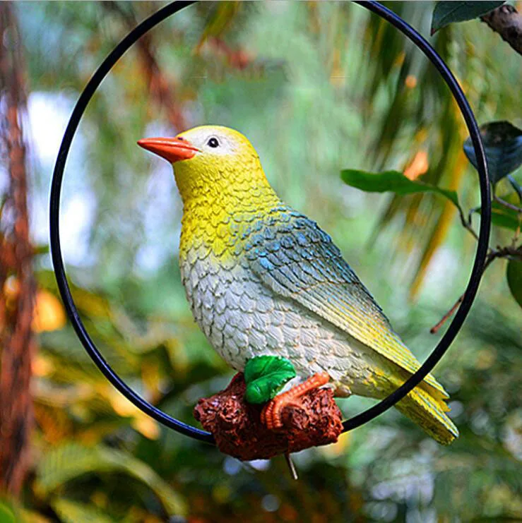 

Outdoor Gardening Simulation Animal Decoration Resin Birds Pendant Ornaments Courtyard Villa Park Furnishing Accessories Crafts