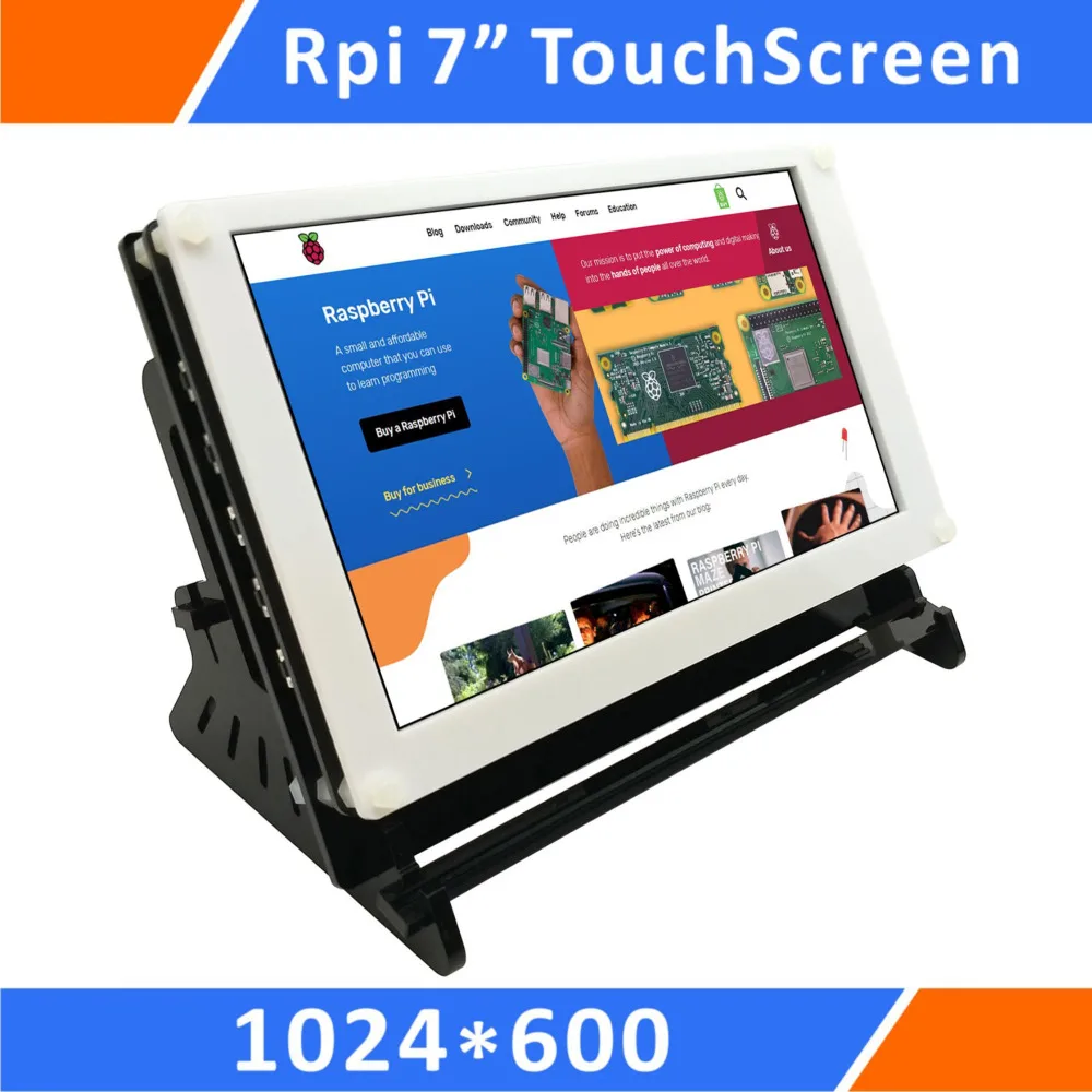 

7 Inch Raspberry Pi Touchscreen Display-1024*600 IPS Lcd Screen,HDMI Input,Power And Touch By USB