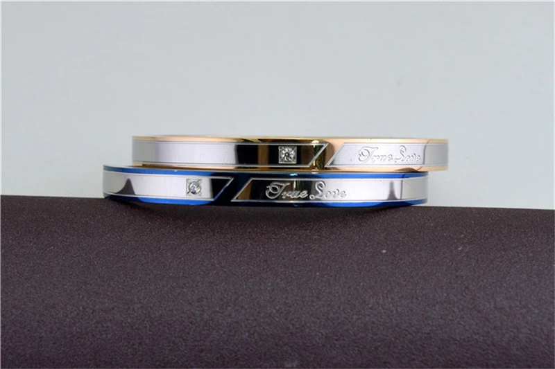 STH061 браслеты из нержавеющей стали браслет для женщин модные ювелирные изделия с синим покрытием буквы настоящая любовь пара браслет для мужчин