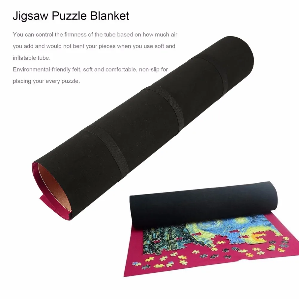 500/1000 шт. гибкий коврик для роллов для хранения головоломки одеяло паззл сплошной цвет космические головоломки сборные игрушки для детей