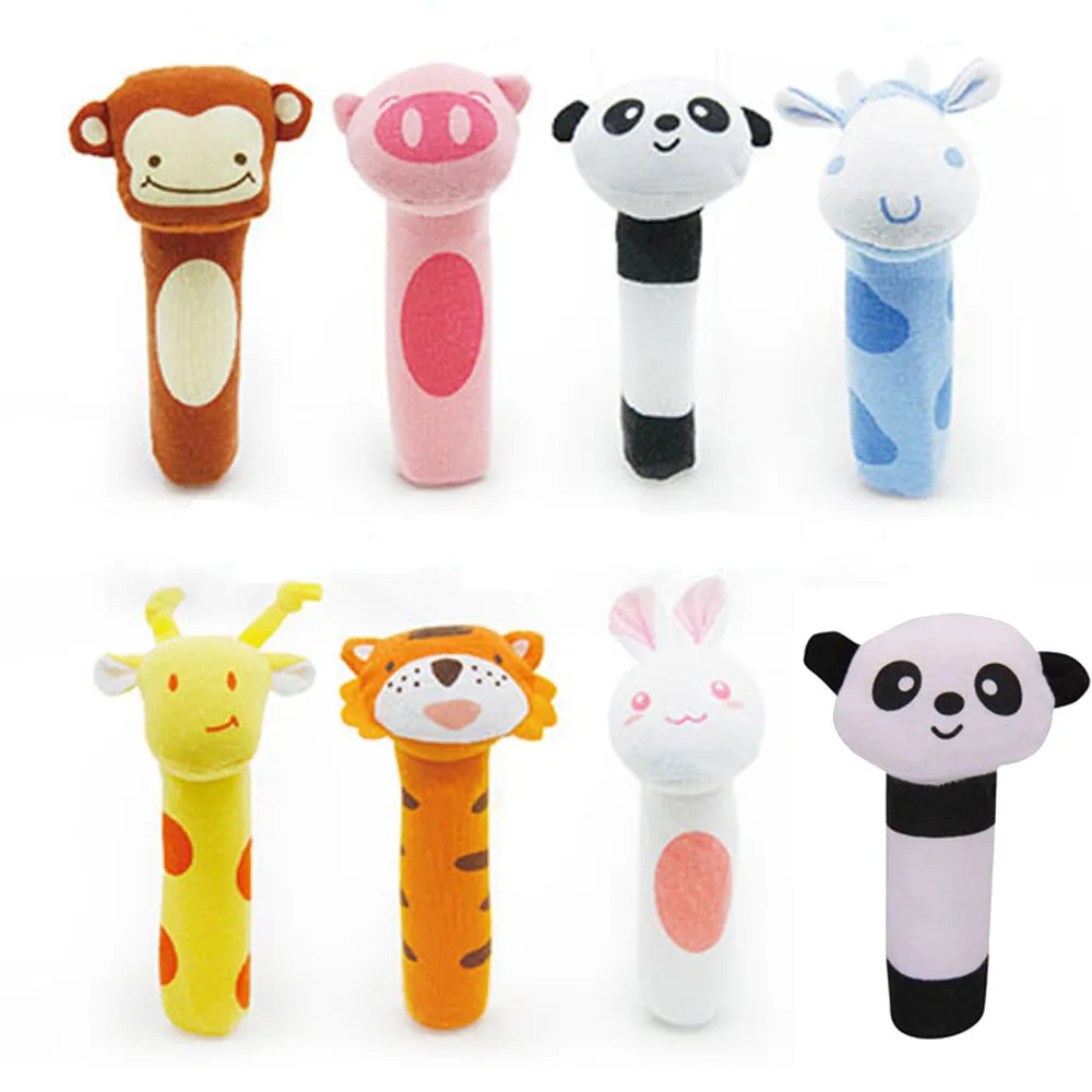 

Hot Sale Newborn Rabbit Panda Monkey Toy Animal bell Dolls Baby Kid Birthday Party Gift Cheap-infant-toys Bebek Oyuncak