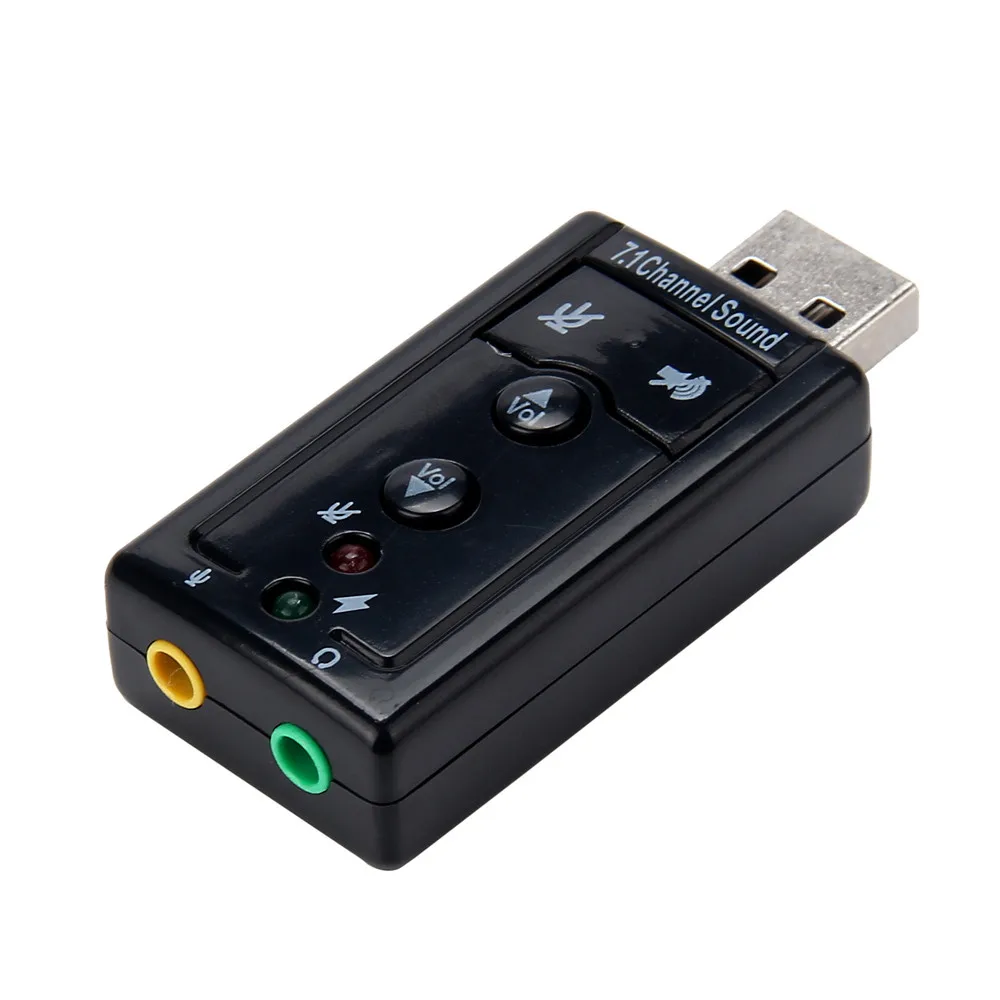 7 1 Внешняя USB звуковая карта аудио Usb Canali Esterna 3d звук Adattatore Pc ноутбук адаптер Прямая