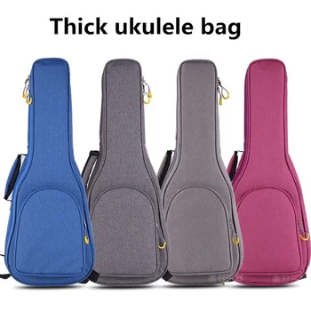 

Ukulele Bag Case Waterproof Electric 21 23 24 26 Inches Soprano Concert Tenor Backpack Carry Gig Portable Thicken 15mm Blue Red