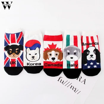 

Womail socks Unisex Casual 1 Pair Cotton Socks National Flag Character Print Winter Socks Print Cute Gift NEW 2020 M14
