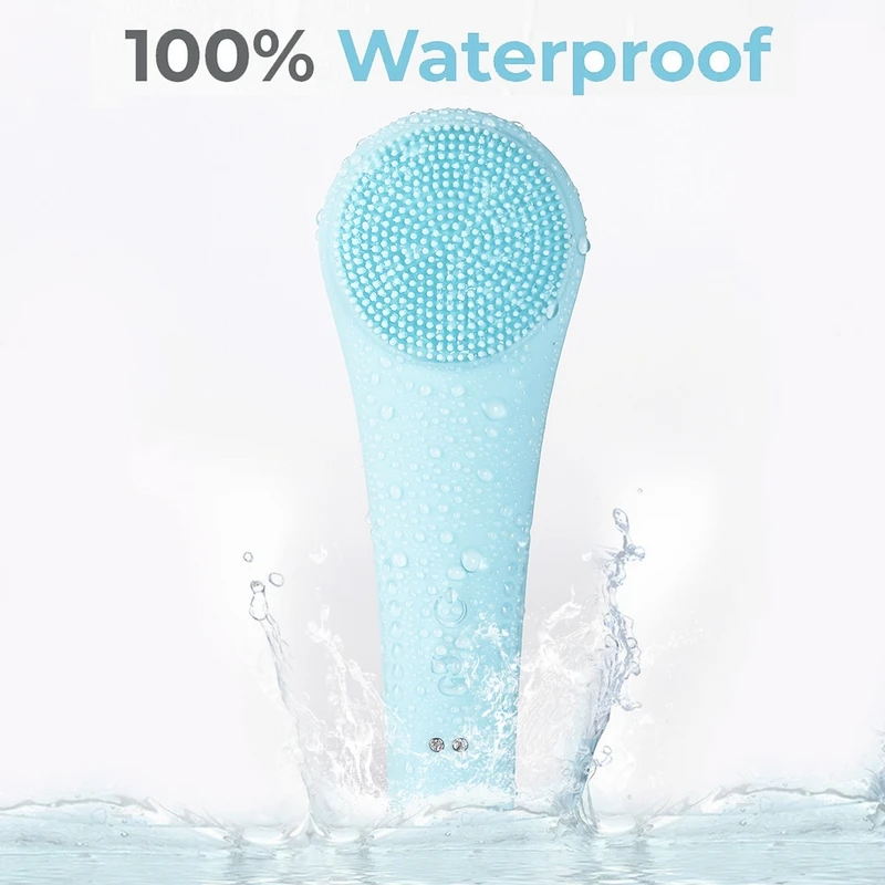 Silicone Facial Cleansing Brush Electric Sonic Face Scrubber Massager 10 Modes Waterproof USB