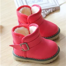 2016 Marque Imperméable Enfants Bottes D’hiver Bébé Chaussures Filles Coton Rembourré Chaussures Cheville Garçons Bottes