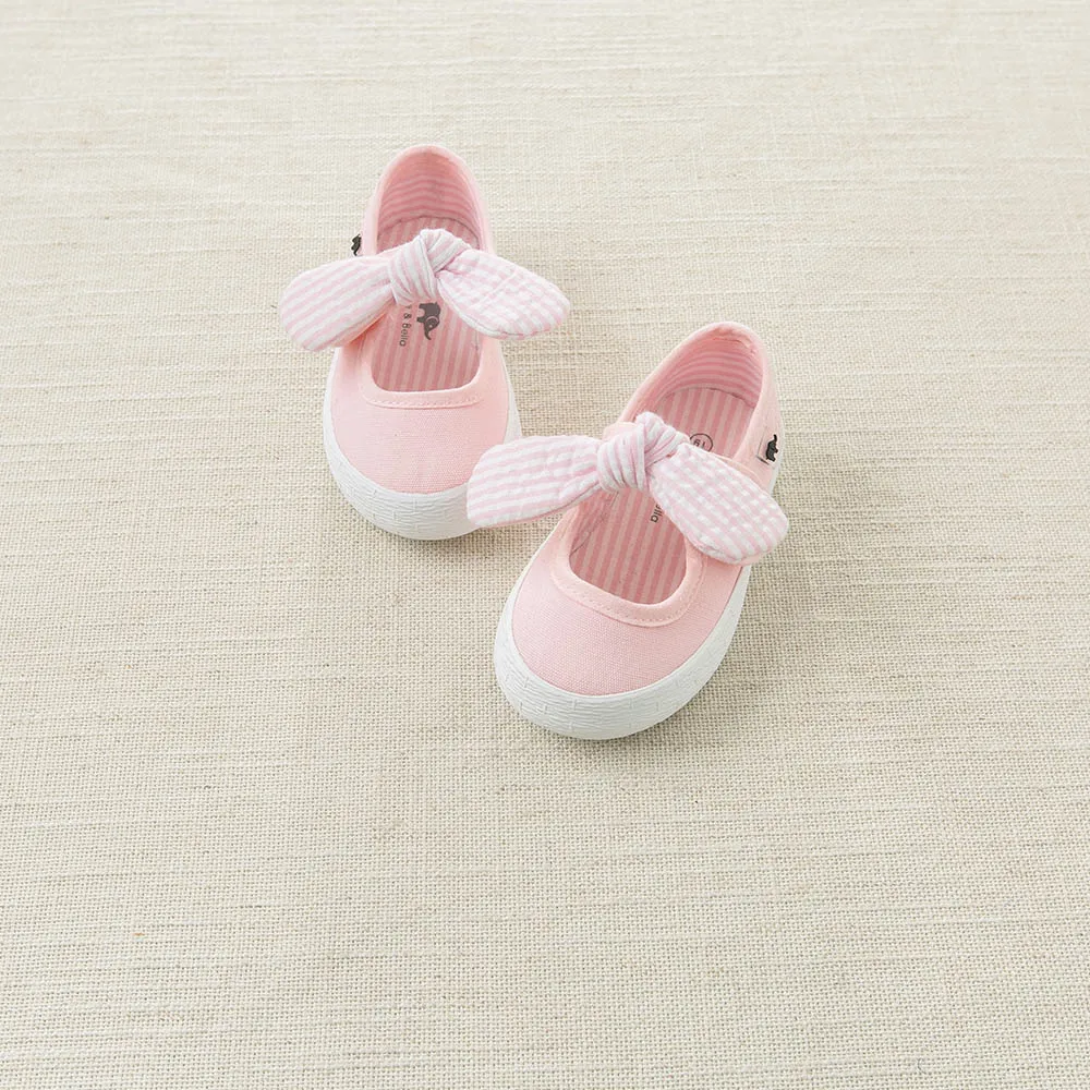 DB4719  Dave & Bella baby spring  new striped canvas shoes blue pink rose casual shoes  4 colors