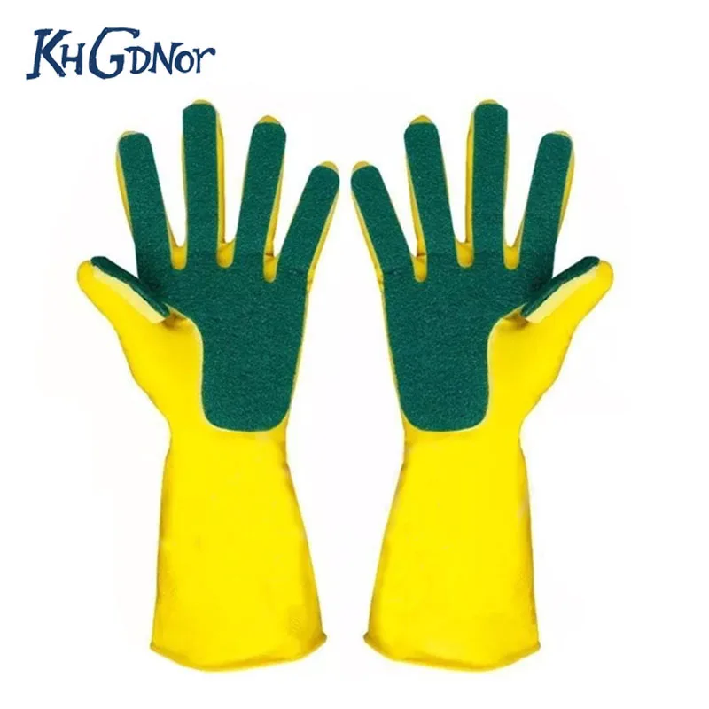 Buy KHGDNOR Sponge Fingers Cleaning Gloves Reusable
