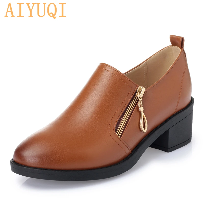 Shoes women 2017 autumn new genuine leather women shoes plus size 35-43# ladies shoes fashion business dress women's shoes