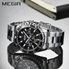 MEGIR Luxury Business Quartz Watch Men Brand Stainless Steel Chronograph Army Military Wrist Watch Clock Relogio Masculino Male ► Photo 3/6