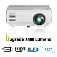 Portable LCD LED Projector Home Cinema Bedroom Camping Full HD Video Mobile Proyector 2000 Lumens for