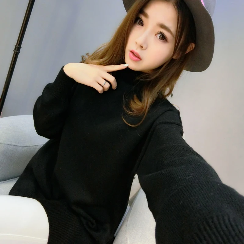 Fashion Turtleneck Winter Knitted Cashmere Sweater Women Long Sleeve Loose Wool Pullover Female Soft Autumn Casual Jumper D203 Fashion Turtleneck Winter Knitted Cashmere Sweater Women Long Sleeve Loose Wool Pullover Female Soft Autumn Casual Jumper D203