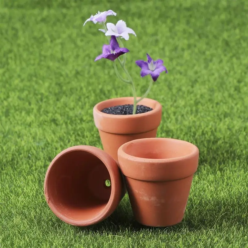 

10Pcs Small Mini Terracotta Pot Clay Ceramic Pottery Planter Cactus Flower Pots Succulent Nursery Pots Great