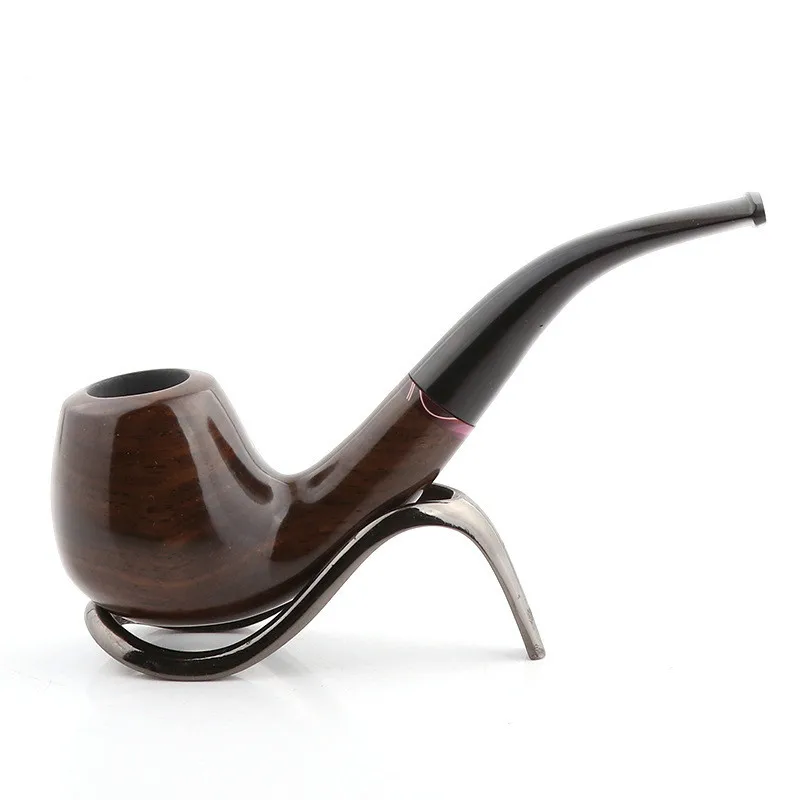 

Hot Selling Ebony Wood Pipe Filter Cigarette Holder Solid Wood Pipe Fittings Smoking Pipe Wood