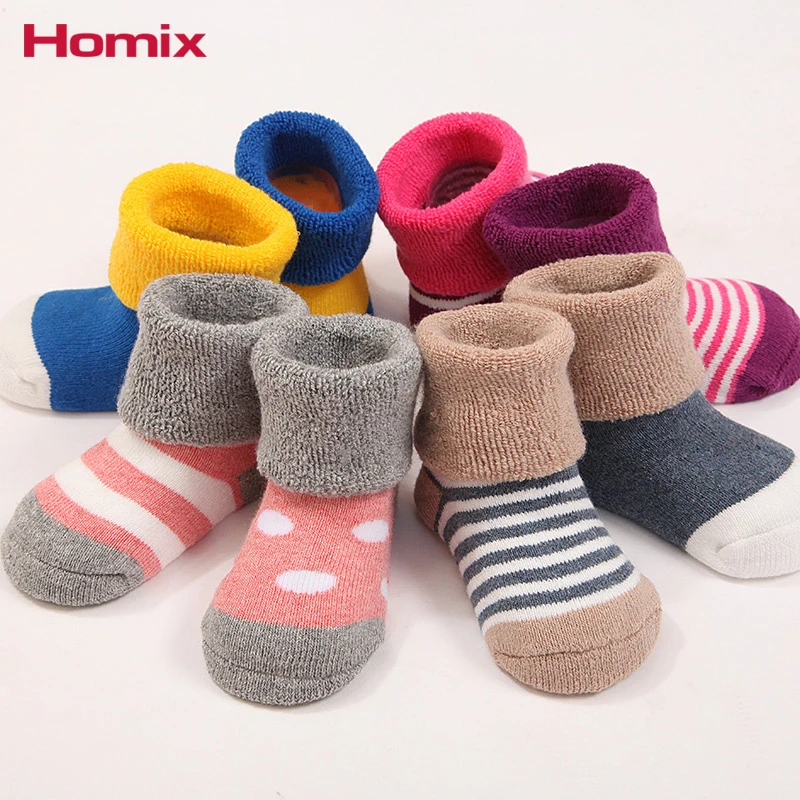 

4 Pairs/Pack 0-3T Baby Socks Sets Thick Terry Toddler Boys Girls Kids Socks Children Socks
