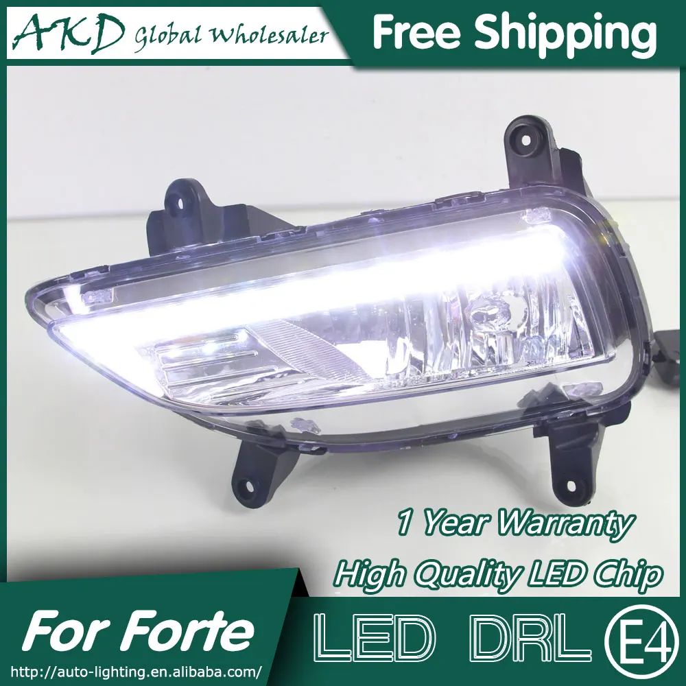 

AKD Car Styling for Kia Forte DRL 2012-2014 Forte LED DRL LED Running Light Fog Light Parking Accessories