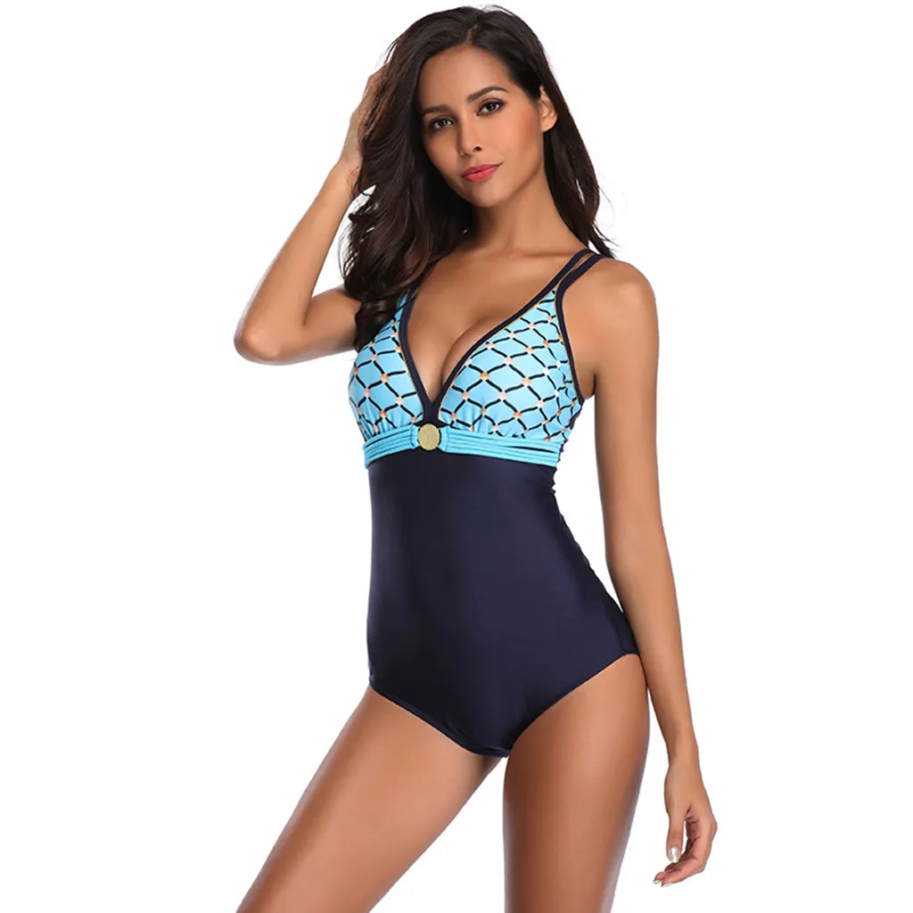

2019 New Fashion Women Print Sunscreen Push-Up Padded Rash Guard Surfing Suit Surf Swimsuit Sleeveless Swimsuit