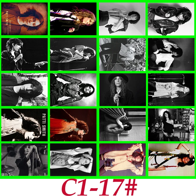 Наклейка Классическая серии ремешков C1-17 # Patti Smith 20 шт. коллекция из ПВХ для