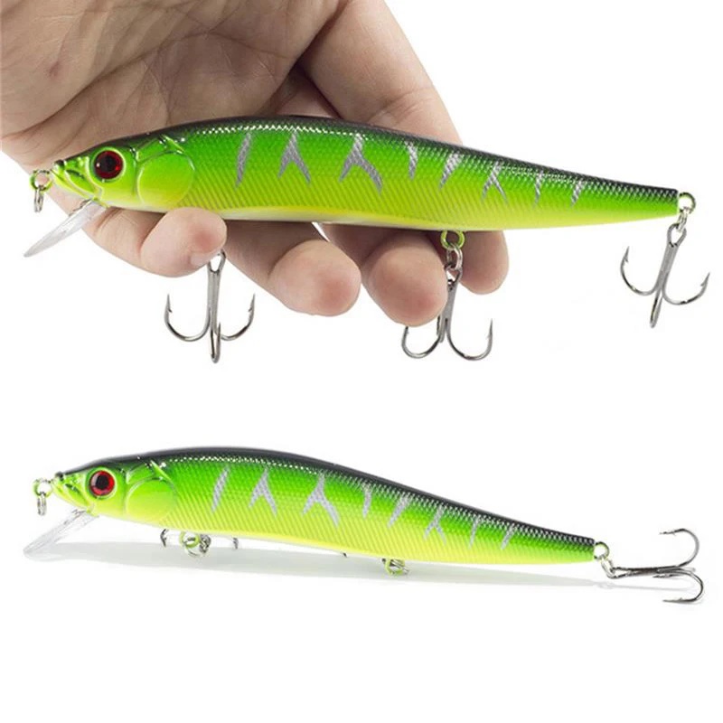 

1PCS 14cm 23g Fishing Lure Minnow Hard Bait With 3 Fishing Hooks Fishing Tackle Wobbler 3D Eyes Crankbait