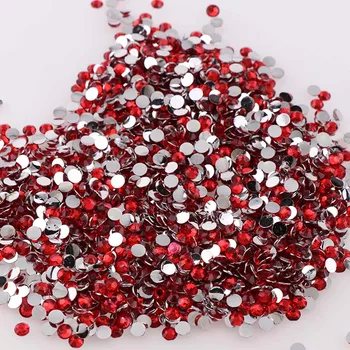 

Light Siam 10000pcs 2mm/3mm/4mm/5mm Round Resin Flatback Rhinestones DIY Nail Art Phone Shoes Decorations
