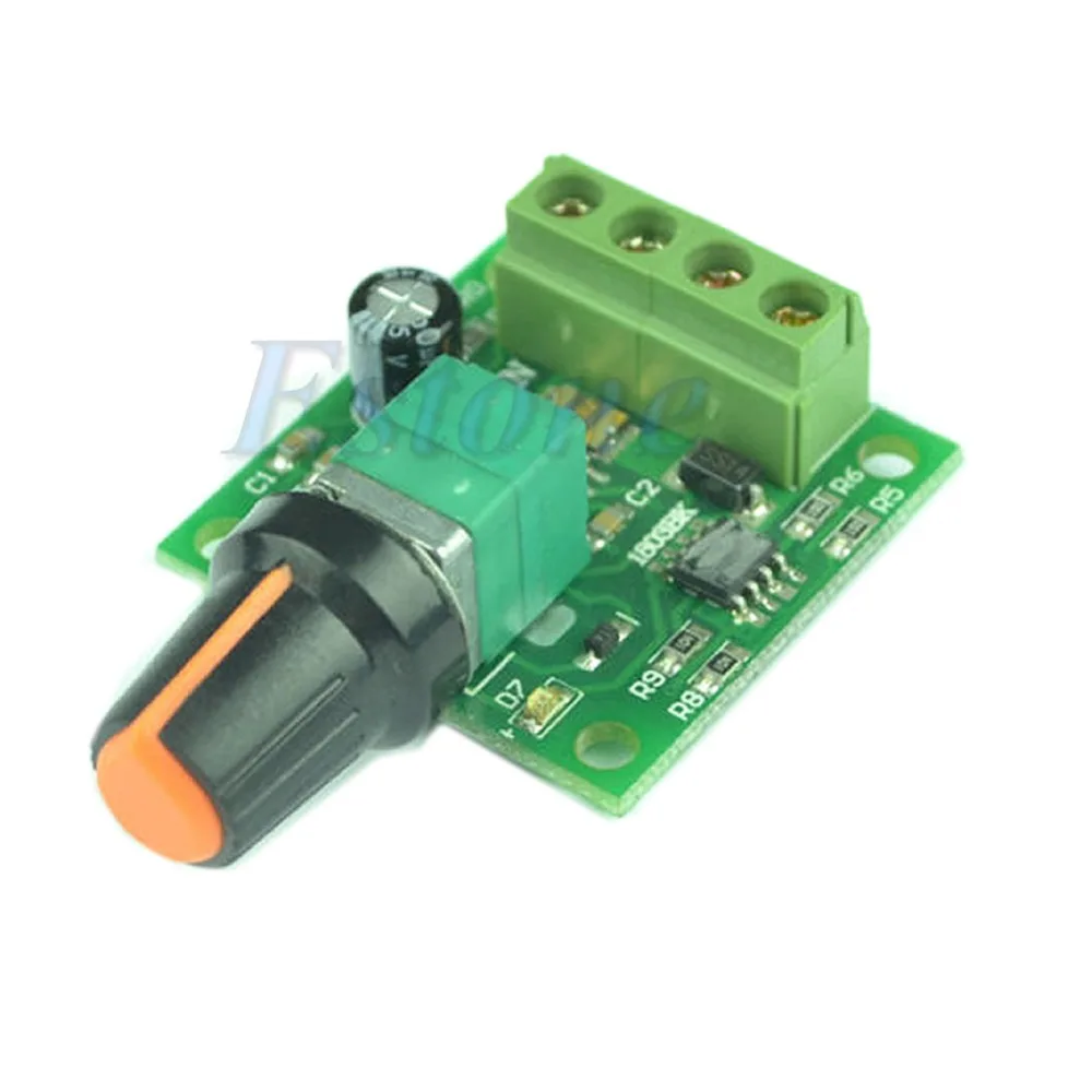 

1 PC DC 1.8V 3V 5V 6V 12V 2A Low Voltage Motor Speed Controller PWM 1803B