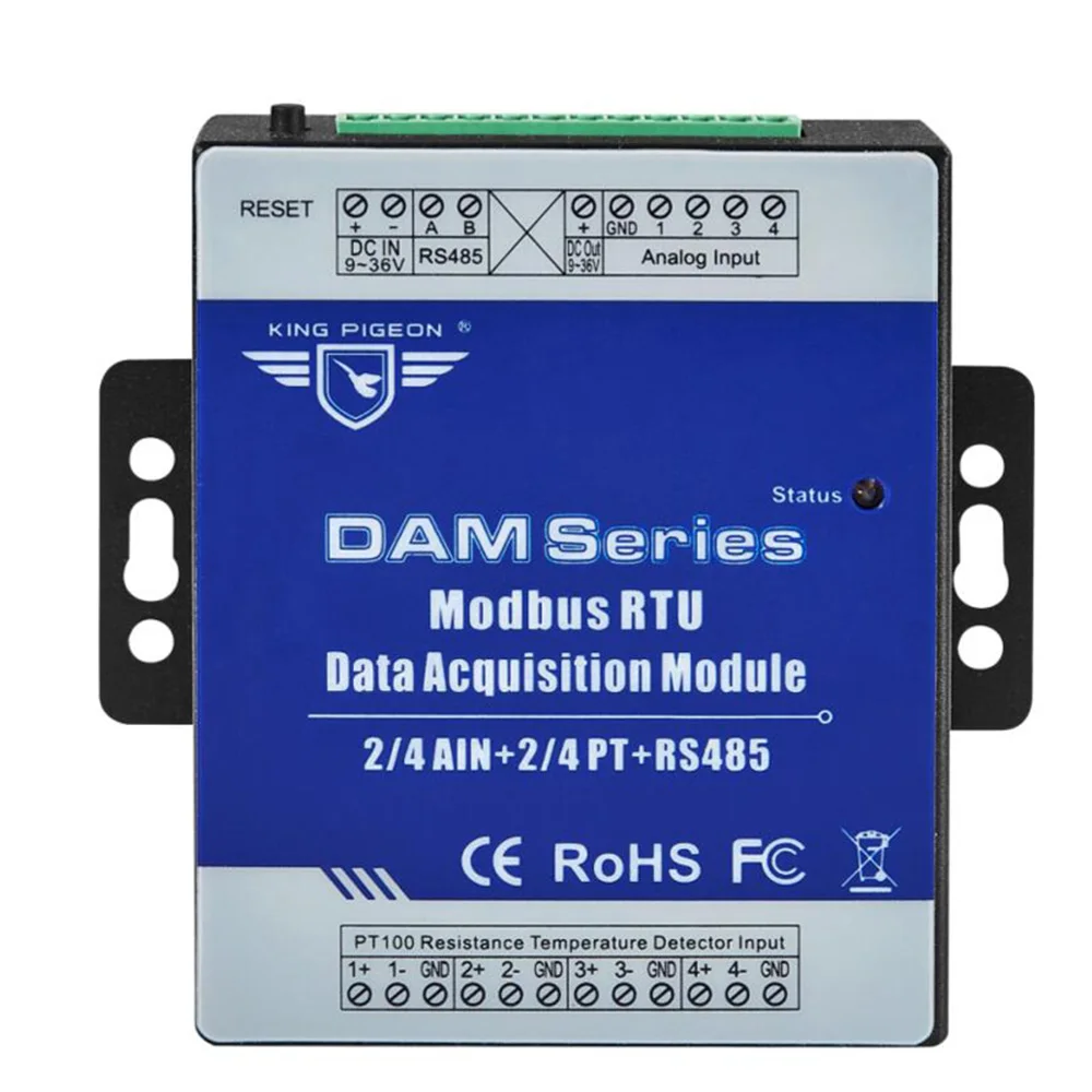 RS485 Modbus RTU модуль 2 канальный PT100 сопротивление термометр входы регистратор данных