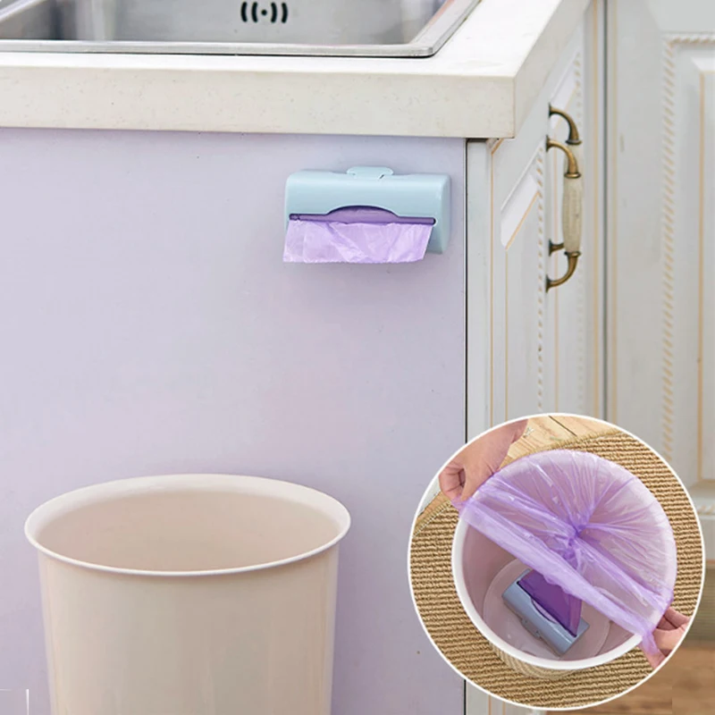 الملونة الحائط كيس النفايات تخزين حاوية علب متعددة الأغراض المطبخ الحمام Organizator تخزين صينية بلاستيكية