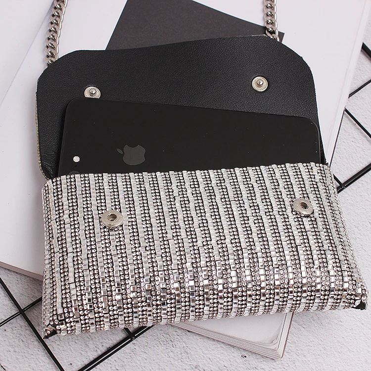 Luxury Designer Fanny Pack Rhinestone Women Waist Bag Money Phone Pouch Fashion Lady Belt Bag Purses Chain Shoulder Bag