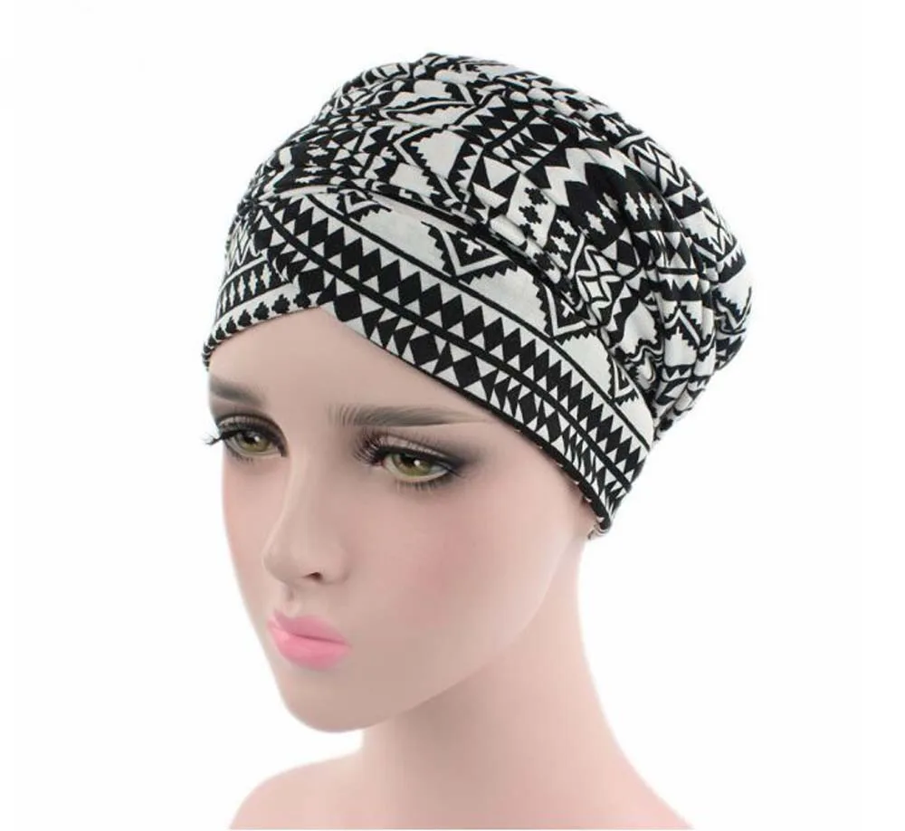 Африканцы обруча головы стрейч хлопок Skullies Beanies весна осень бренд длинный хвост кепки тюрбаны для женщин бархат