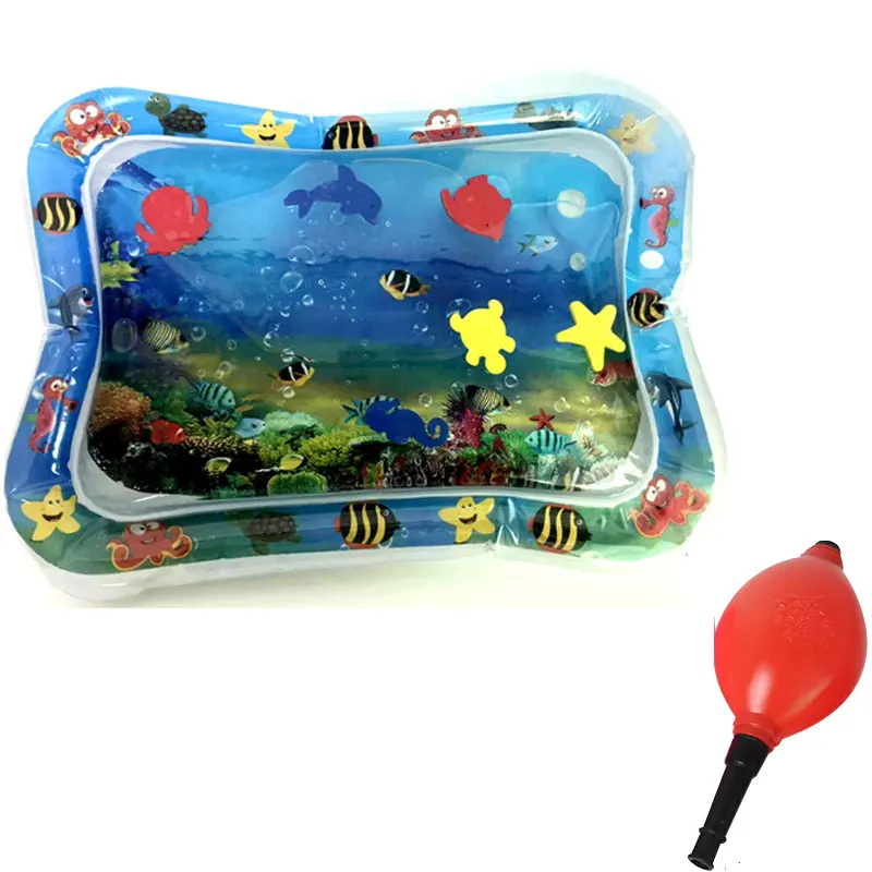 

Water Play Mat Prostrate Water Cushion Pad BPA Free Toy+Inflator Air Pump Play Gym Toys for Children Activity Baby Tummy Time