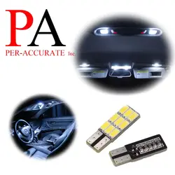 PA светодио дный 4 шт. x 9SMD 5630 5730 T10 168 194 W5W Интерьер Чтение парковка светодио дный свет 10-18 В вид сбоку супер яркий