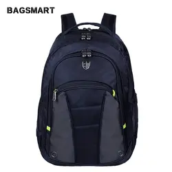 BAGSMART бренд для мужчин рюкзак 15,6 ''компьютер рюкзаки ноутбук сумка с наушниками Hool Школьный для подростков обувь мальчико