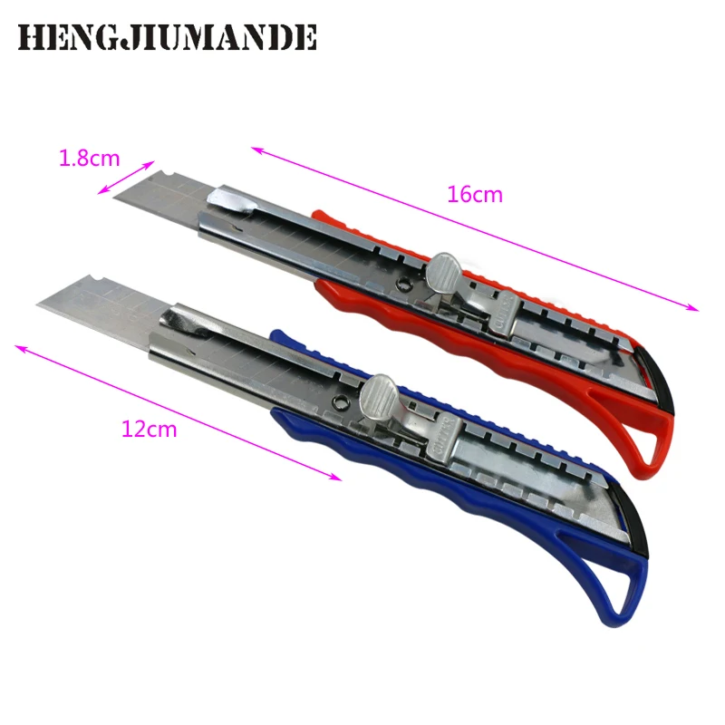 1 шт. универсальный нож металлический раздвижной большой нож/бумажный нож для шитья/ручной нож самофиксирующийся резак для бумаги и Офисные инструменты