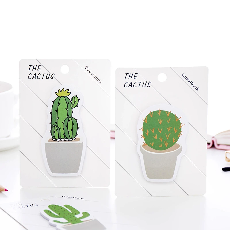 

Facilitation of cactus convenience paste small freshness and creative retention sticker paper N Stationery Papelaria small gift