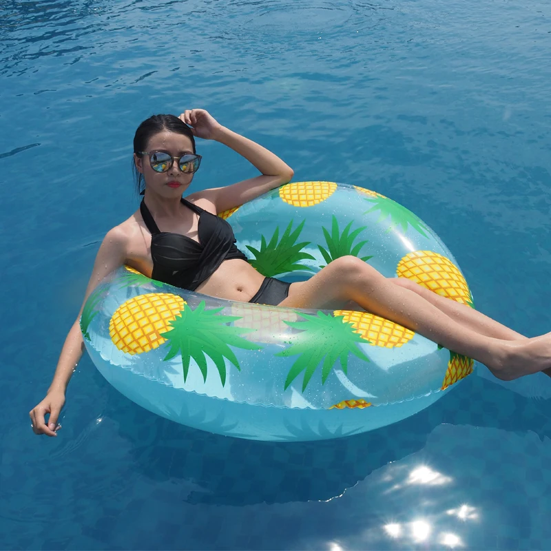 Трубка с принтом ананаса 105 см гигантский женский надувной плавающий круг бассейн поплавок открытый летний водный вечерние игрушки надувной матрас boia