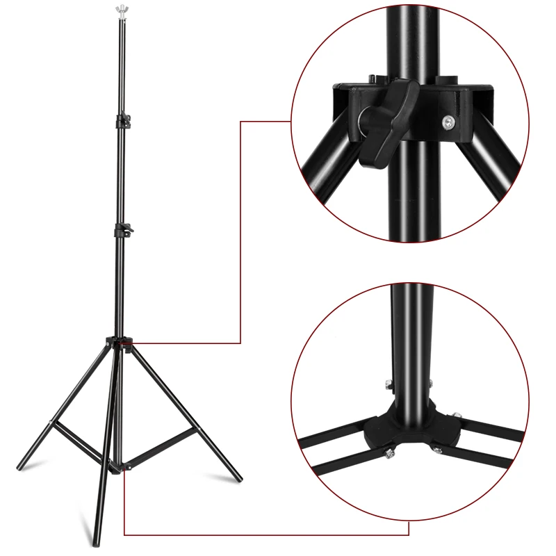  Photography 2*2M Photo Background Stand Support System Kit for Photo Studio Muslin BackdropsPaper a
