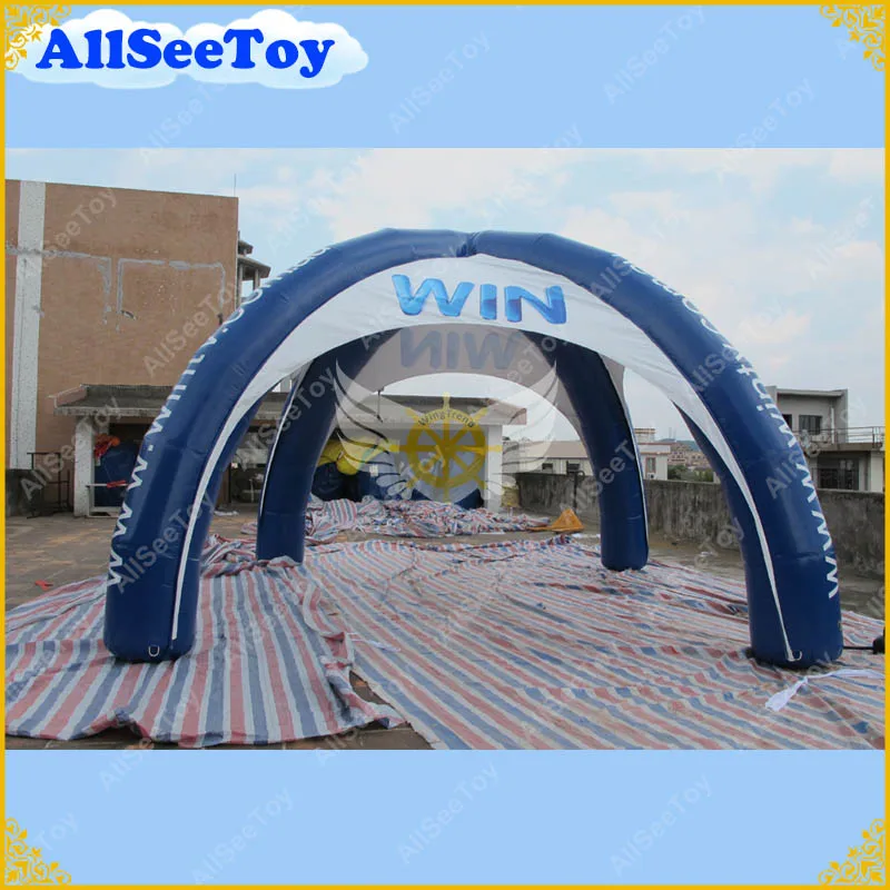 

Blue Inflatable Advertising Tent,PVC 5*5m Air Sealed,Your LOGO can be Put on,Free Shipping,Include Air Pump