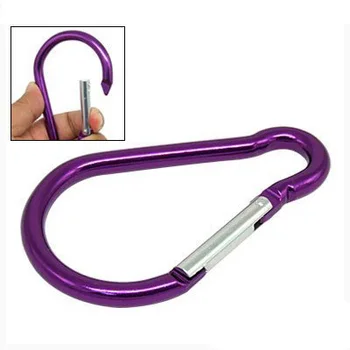 

Large D Shaped Aluminum Carabiner Bi-colored Clip Hook for Hiking Camping