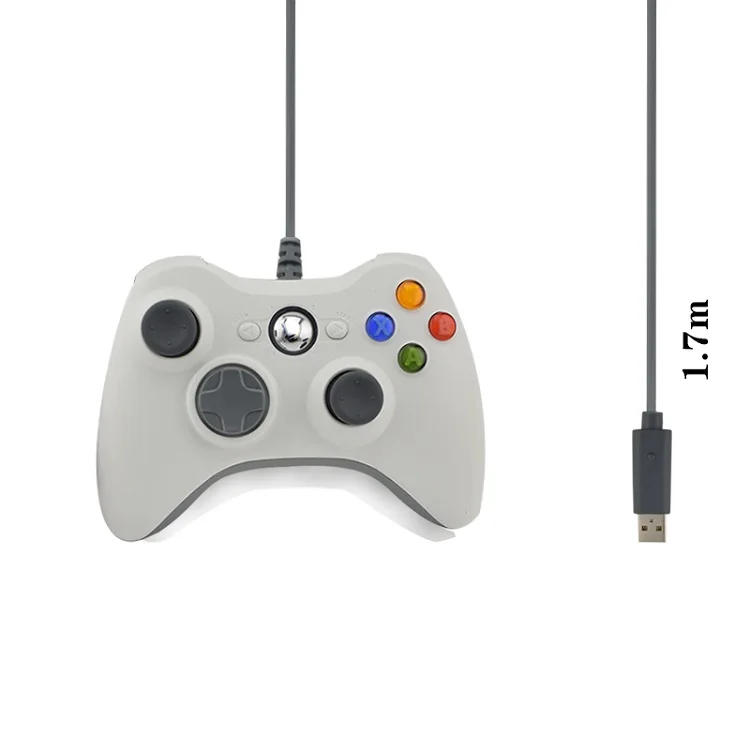 Данных лягушка черно-белые проводной Вибрационный геймпад с usb-кабелем игровой пульт дистанционного управления Джойстик для геймпады для ПК высокое качество
