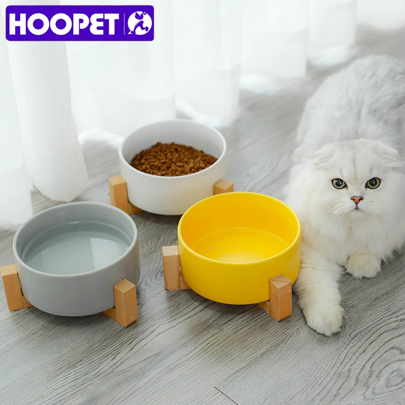 Чаша для кошек HOOPET, керамическое блюдо для щенков, кормление и поилка для собак, кошек, товары для домашних животных