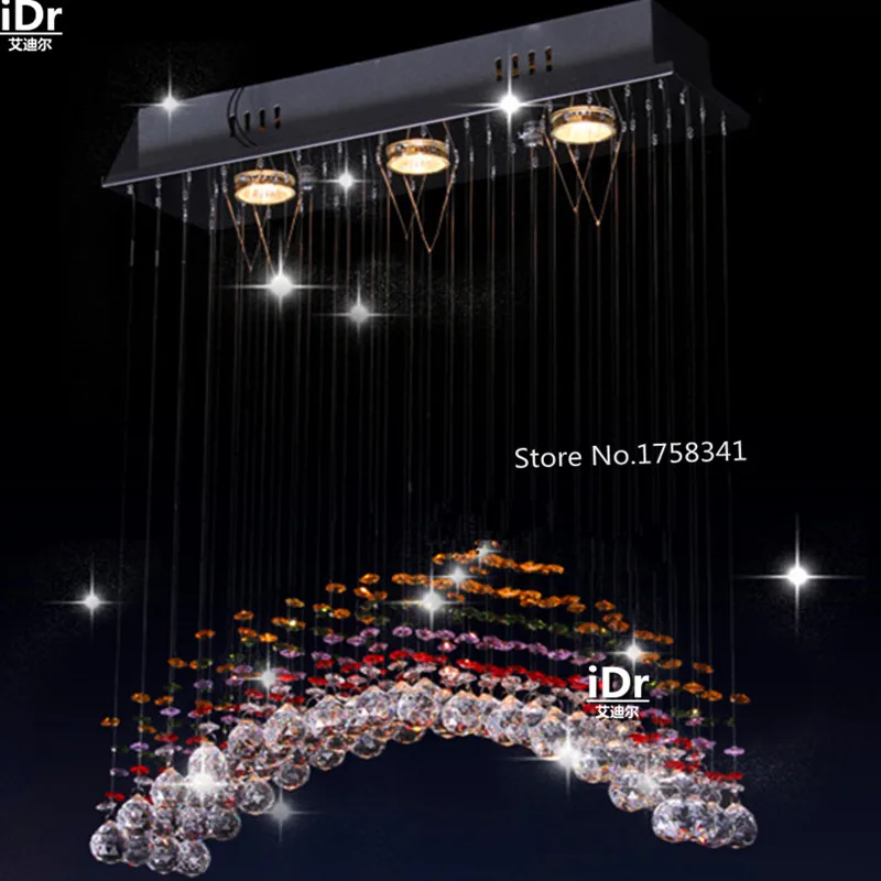 

Modern brief crystal steel wire line pendant light stair lamps Hotel Lighting High-end LED energy-saving lamps