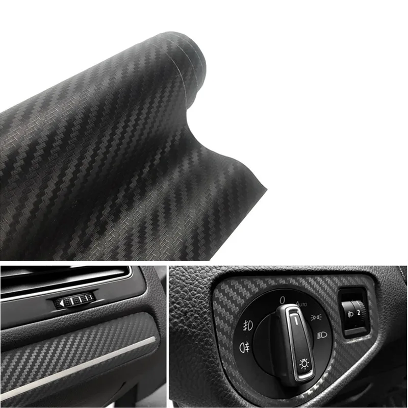 

New 127cmx30cm 3D Auto Carbon Fiber Vinyl Film Carbon Car Wrap Sheet Roll Film Paper Motorcycle Car Stickers Decal Car Styling