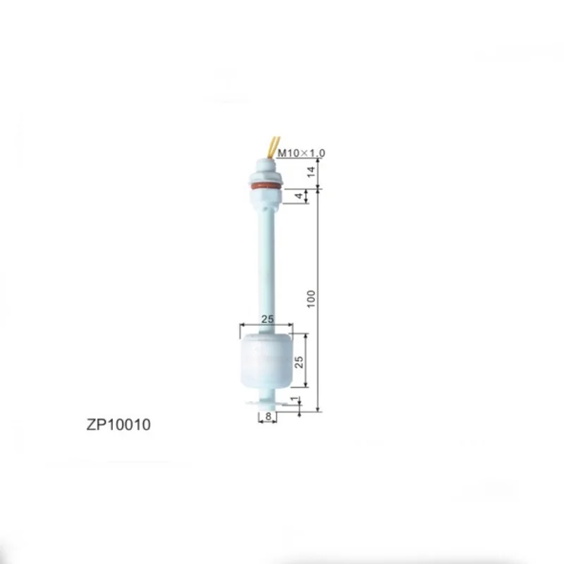 M10 * 100 мм полипропиленовый датчик уровня воды и жидкости Cable Float Switch ZP10010 100V 220V|switch