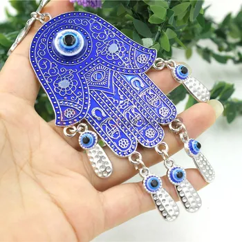 

Blue Evil Eye 3 Butterflies Amulet Protection Wall Hanging Home Decor Gift
