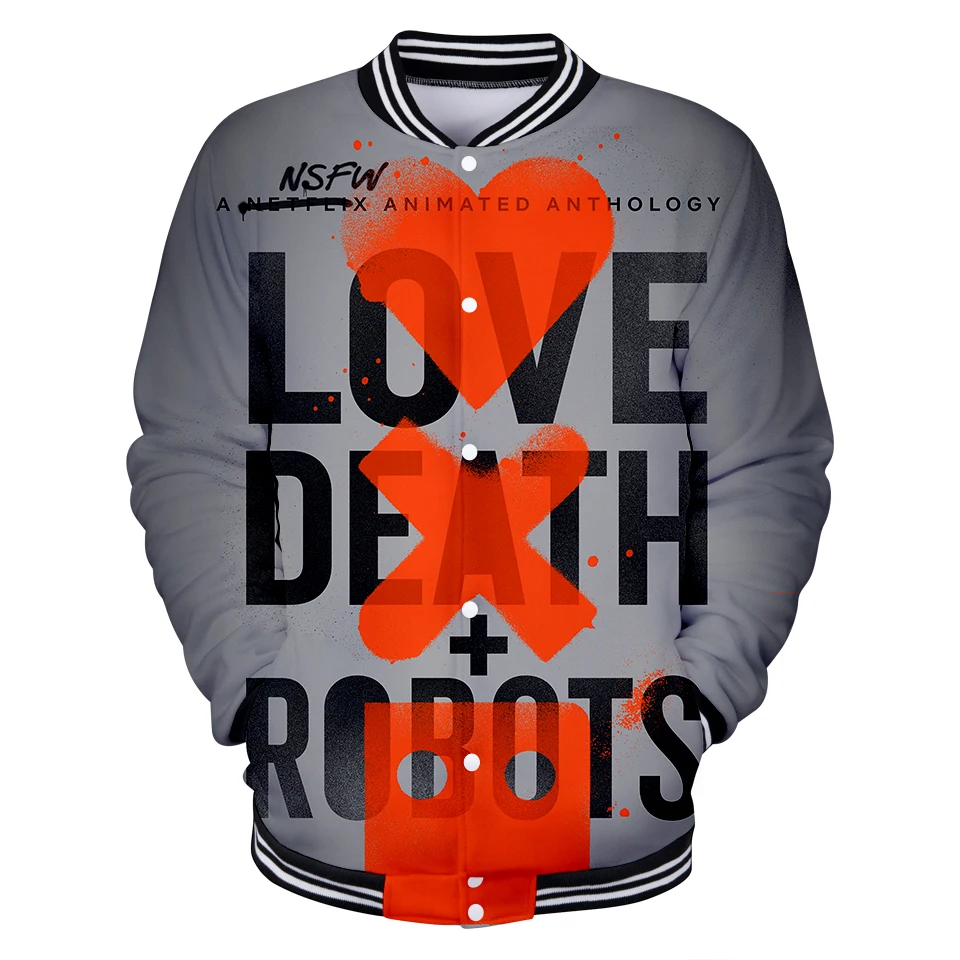 Новое поступление куртка с 3D принтом love death robots для мужчин и женщин высокое