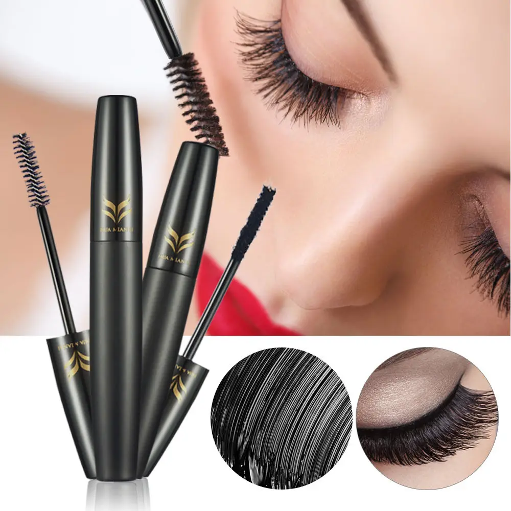 3D Curling Mascara+Fiber Brush Set Dense Mascara Waterproof Extension